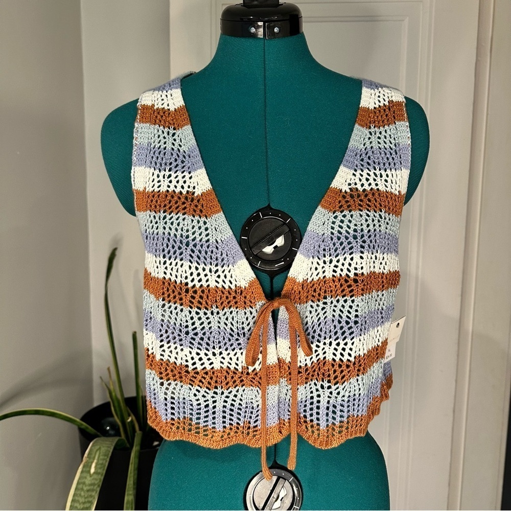 Ultra Flirt Knit Vest with Tie-Front
